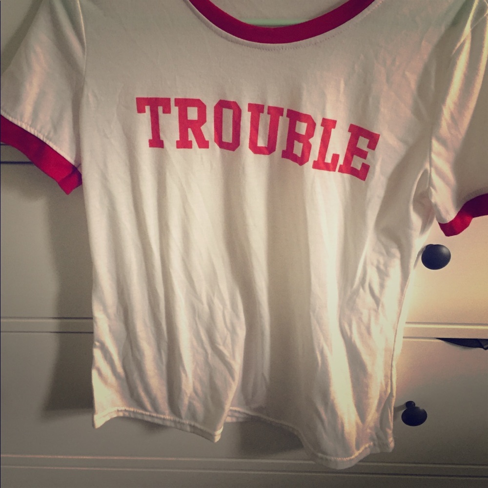 Romwe medium sized red and white t-shirt